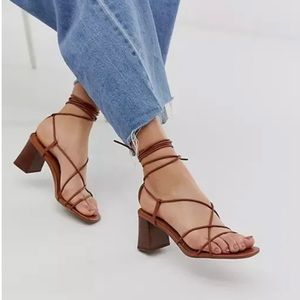 & OTHER STORIES LACE UP HEEL